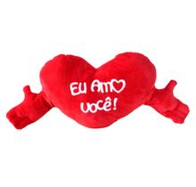 Almofada em formato de coração de braços abertos de poliester 64 cm Almofada em formato de coração de braços abertos de poliester 64 cm