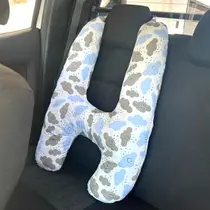 Almofada em formato H para viagem de carro com encosto Almofada em formato H para viagem de carro com encosto