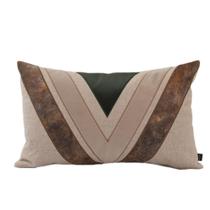 Almofada em Linho Bordado Offwhite Com Detalhes Geométricos