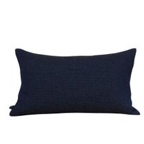 Almofada em Linho Tramado Azul Marinho Retangular Almofada em Linho Tramado Azul Marinho Retangular