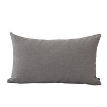 Almofada em Linho Tramado Cinza Retangular Almofada em Linho Tramado Cinza Retangular