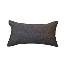 Almofada em Linho Tramado Marrom e Preto Retangular Almofada em Linho Tramado Marrom e Preto Retangular