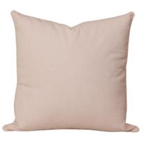 Almofada em Linho Tramado Rosé Quadrada com Detalhe em Vivo
