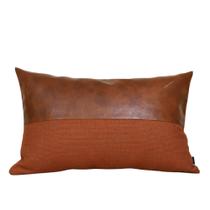Almofada em material ecológico Caramelo e Linho Cobre Retangular Almofada em material ecológico Caramelo e Linho Cobre Retangular