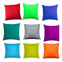Almofada Em material sintético ( Cheia ) Forrada Por Dentro 45x45 Colorido - C/ Zíper