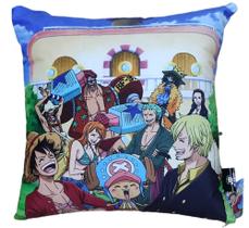 Almofada em Veludo One Piece 40x40cm Otaku Anime Geek Presente Decoração - 7908623010884