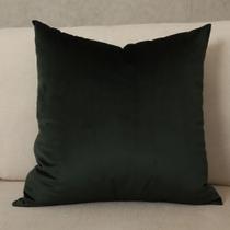Almofada em Veludo Verde Musgo Quadrada Almofada em Veludo Verde Musgo Quadrada