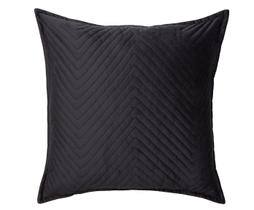 Almofada em Veludo Zig Zag Preto