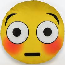 Almofada emoji estampado 34x34 cm com zíper envergonhado