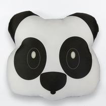 Almofada emoji estampado 34x34 cm com zíper panda