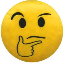 Almofada Emoji Pelúcia 28cm desconfiado