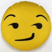 Almofada Emoji Sublimada 34cm sorriso de lado