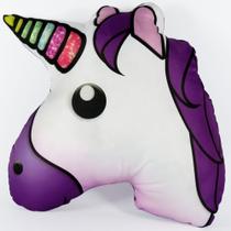 Almofada Emoji Sublimada 34cm unicornio