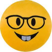 Almofada emoji whatsapp 28x28cm com zíper bordado nerd