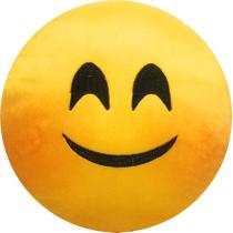 Almofada emoji whatsapp 28x28cm com zíper bordado tímido