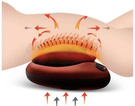 Almofada Encosto Massageador Movimentos Shiatsu Carro