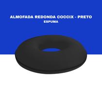 Almofada espuma coccix redonda em poliamida fria preta