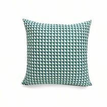 Almofada estampada 45x45cm quadriculada azul r.01873