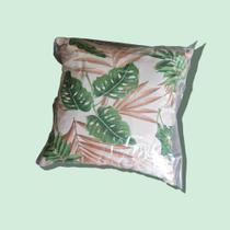Almofada Estampada Costela de Adão 40x40, em espuma de Flocos, tecido Poliéster - Rose Cortinas Almofada Estampada Costela de Adão 40x40, em espuma de Flocos, tecido Poliéster - Rose Cortinas