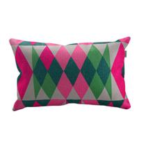 Almofada Estampada Geométrica Rosa E Verde 35X50cm - Renata Sader Almofada Estampada Geométrica Rosa E Verde 35X50cm - Renata Sader