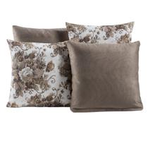 Almofada Estampada Jacquard Decorativas com Ziper 4 unidades