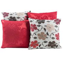 Almofada Estampada Jacquard Decorativas com Ziper 4 unidades