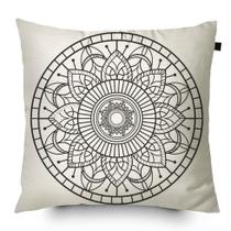 Almofada Estampada Mandala 40x40cm Durga Preto Almofada Estampada Mandala 40x40cm Durga Preto