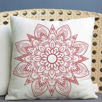 Almofada Estampada Mandala 40x40cm Indira Vermelho
