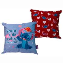Almofada Fibra de Veludo Stitch e Angel Namorados 40x40cm 10065380 - ZonaCriativa Almofada Fibra de Veludo Stitch e Angel Namorados 40x40cm 10065380 - ZonaCriativa