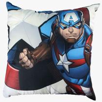 Almofada fibra microfibra 40x40cm avengers capitao Almofada fibra microfibra 40x40cm avengers capitao