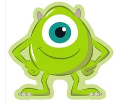 Almofada Fibra no Formato Mike Wazowski Monstros S.A. - Zona Criativa