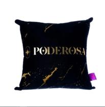 Almofada fibra suede poderosa 40x40cm - zona criativa