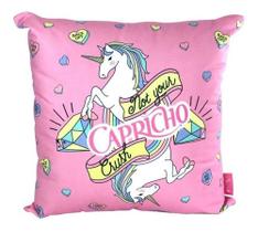 Almofada Fibra Veludo 40x40 Unicornio Fofinho Zona Criativa Almofada Fibra Veludo 40x40 Unicornio Fofinho Zona Criativa