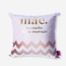 Almofada Fibra Veludo 40x40cm Dia das Mães Presente Mãe