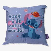 Almofada fibra veludo 40x40cm stitch e angel namorados Almofada fibra veludo 40x40cm stitch e angel namorados