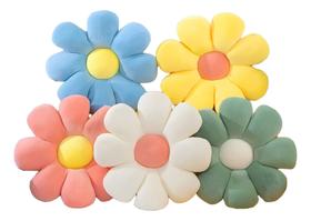 Almofada Flor De Pelúcia Margarida Decoração Festa 40cm