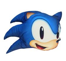Almofada Formato Cabeça Sonic Speed Azul - Zona Criativa