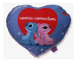 Almofada Formato Coracao Disney Stitch E Angel Namorados