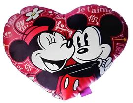 Almofada Formato Coração Mickey E Minnie Disney Zona Criativa - LC