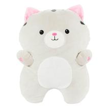 Almofada Formato Gatinho Cinza 35cm