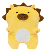 Almofada Formato Leão Leãozinho Amarelo De Pelúcia 36cm Almofada Formato Leão Leãozinho Amarelo De Pelúcia 36cm