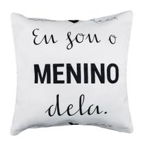 Almofada Frases Diversas Sarja Com Enchimento 45x45cm Branca Almofada Frases Diversas Sarja Com Enchimento 45x45cm Branca