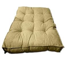 Almofada Futon Alto Linho Twist 120X80 Gigante Caqui