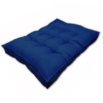 Almofada Futon Alto Oxford 120X100 Pallet Gigante Azul Marin