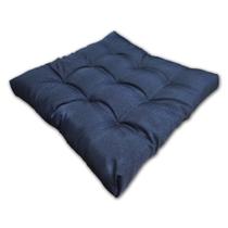 Almofada Futon Assento Decoração 50x50cm Flat Azul Marinho Cód. 2481 - De Coração Shop