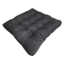 Almofada Futon Assento Decoração 50x50cm Flat Cinza Escuro Cód. 2480 Almofada Futon Assento Decoração 50x50cm Flat Cinza Escuro Cód. 2480