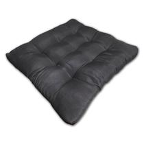 Almofada Futon Assento Decoração 60X60Cm Flat Cinza Escuro