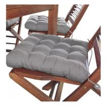 Almofada futon assento para cadeira - cinza - Casa Ambiente