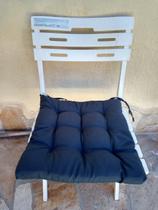 Almofada futon assento para cadeira - cinza - nacional - Artesanal Teares