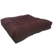 Almofada Futon Cadeiras Bancos Áreas 60X60 Cm Marrom